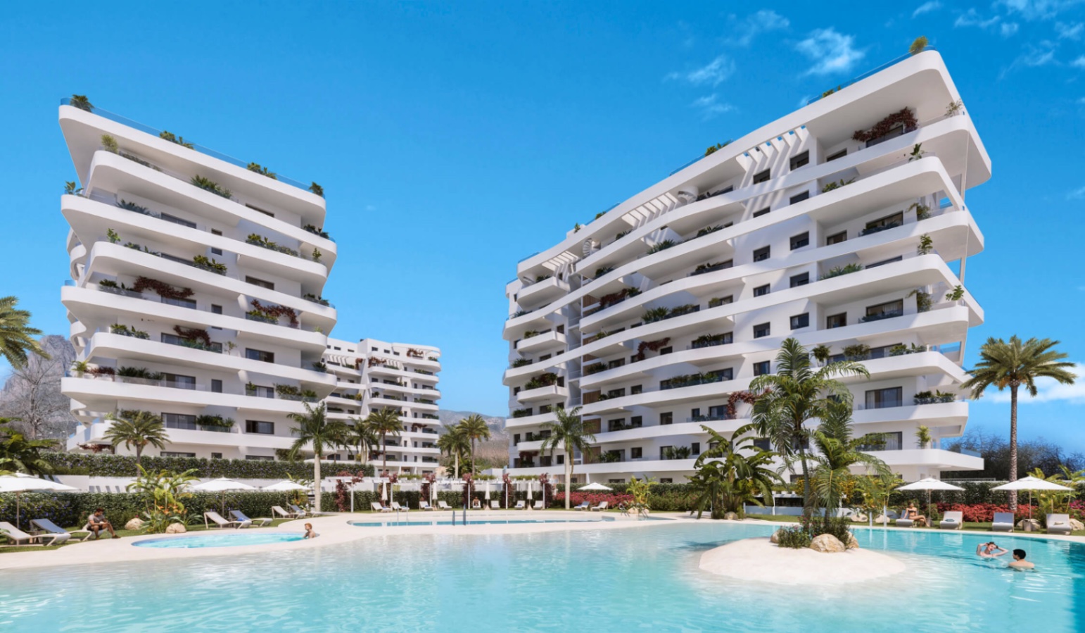 Mooi nieuwbouwproject op 5 min van het strand in Villajoyosa, Apartamentos Ksenia