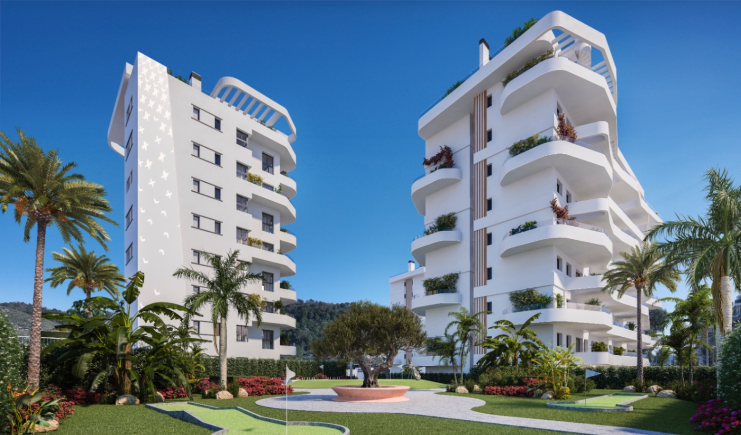 Mooi nieuwbouwproject op 5 min van het strand in Villajoyosa, Apartamentos Ksenia