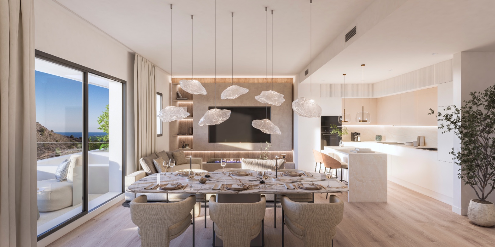 Mooi nieuwbouwproject op 5 min van het strand in Villajoyosa, Apartamentos Ksenia