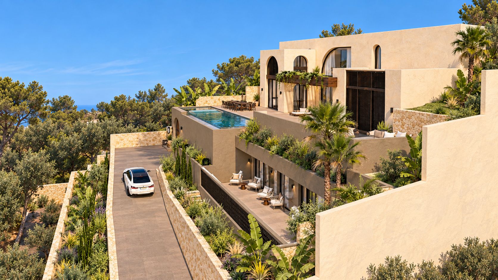 Prachtige villa met panoramisch zeezicht in Moraira, Villa Elodie